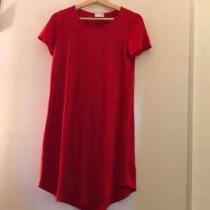 wilfred free red shift dress